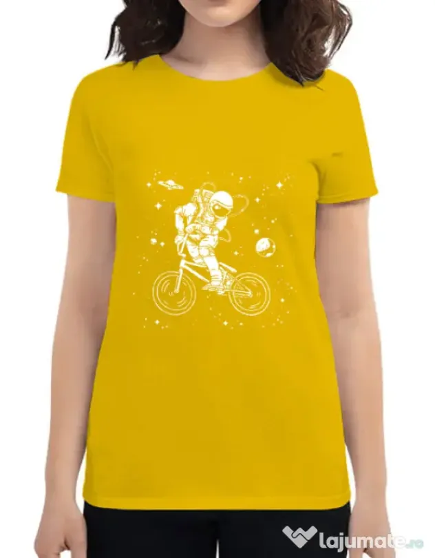 Tricou ADLER dama Astronaut Bmx Galben