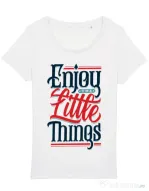 Tricou STANLEY STELLA dama Enjoy The Little Things Alb