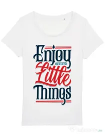 Tricou STANLEY STELLA dama Enjoy The Little Things Alb