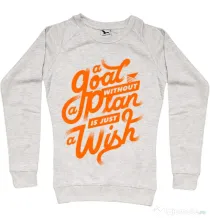Bluza ADLER dama A Goal Without a Plan is Just a Wish Migdala melanj