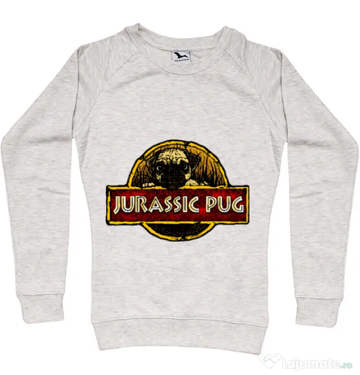 Bluza ADLER dama Jurassic Pug Migdala melanj