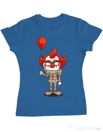 Tricou ADLER dama NICE CLOWN Albastru azuriu