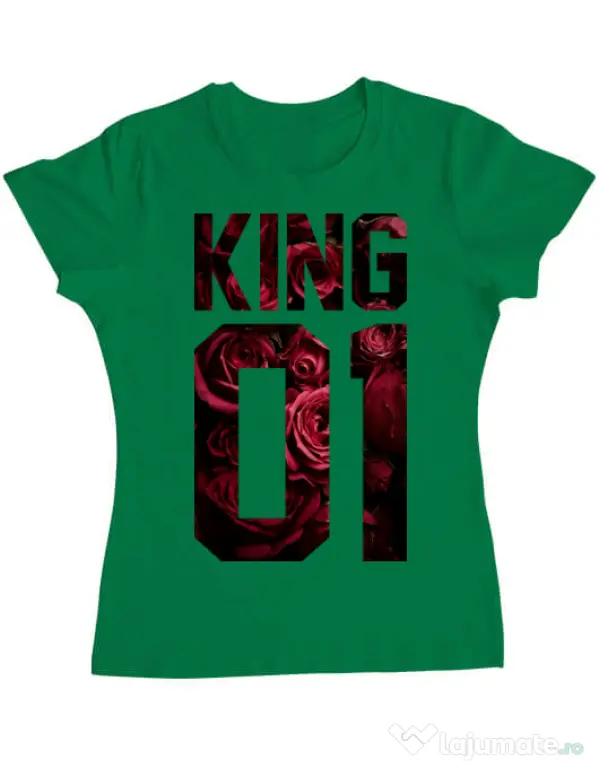 Tricou ADLER dama Flower king Verde mediu