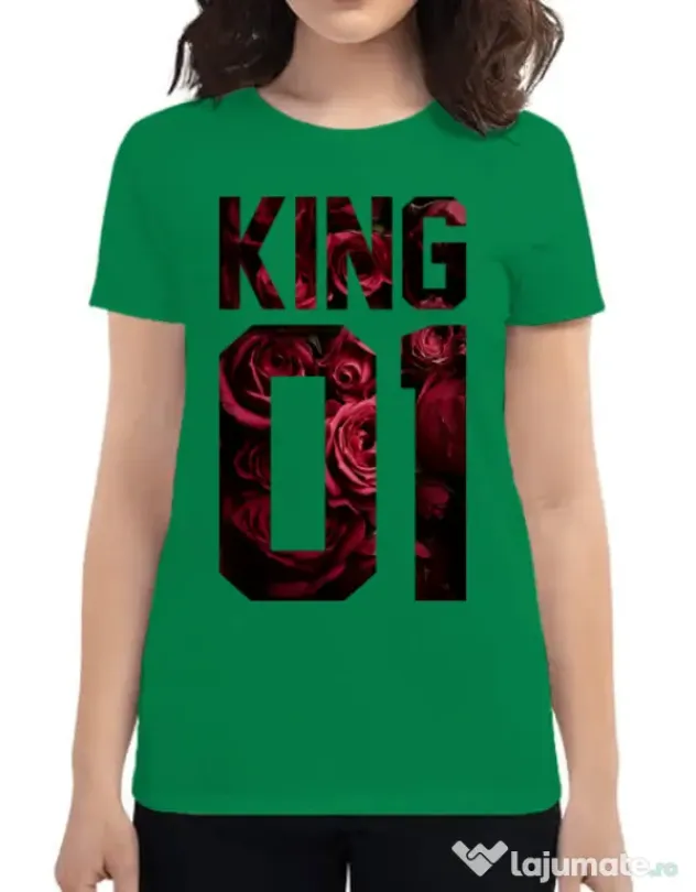 Tricou ADLER dama Flower king Verde mediu