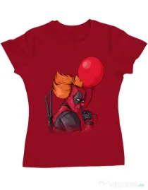 Tricou ADLER dama IT is Deadpool Rosu