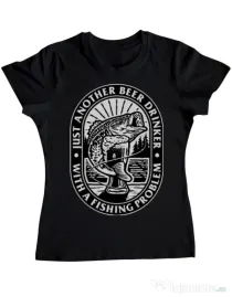 Tricou ADLER dama Fishing problem Negru