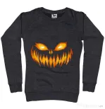 Bluza ADLER dama Scary pumpkin face Negru melanj