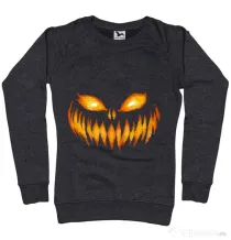 Bluza ADLER dama Scary pumpkin face Negru melanj