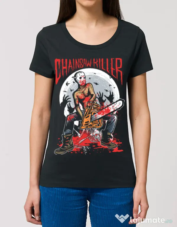 Tricou STANLEY STELLA dama Chainsaw killer Negru