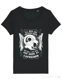Tricou STANLEY STELLA dama The best men are born as Capricorn Negru