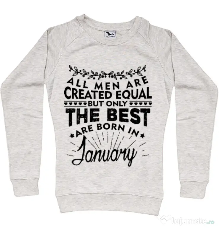 Bluza ADLER dama The best men are born in January Migdala melanj