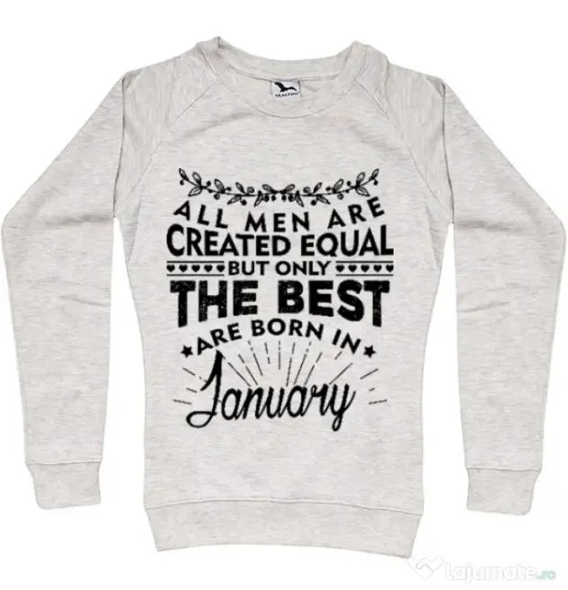 Bluza ADLER dama The best men are born in January Migdala melanj