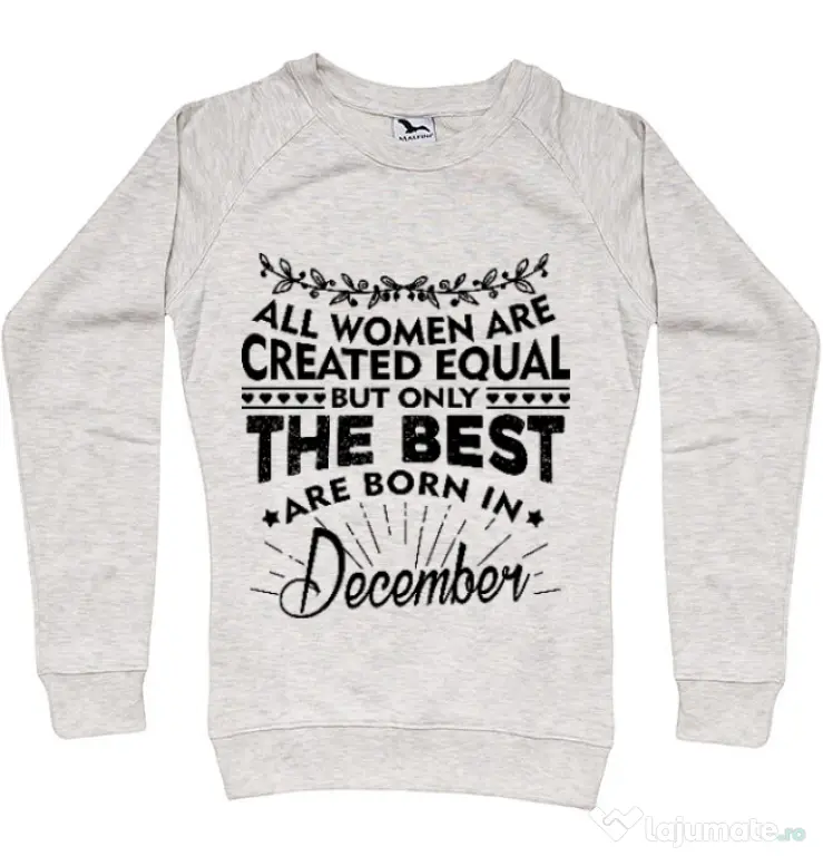 Bluza ADLER dama The best women are born in December Migdala melanj
