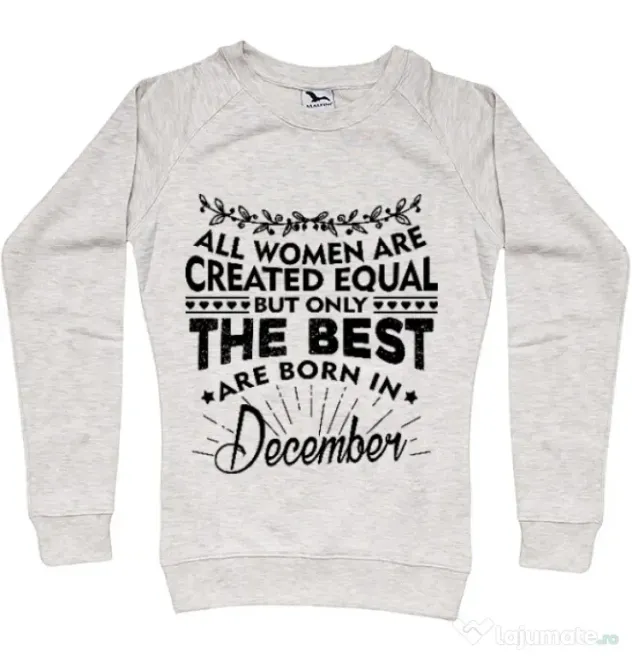 Bluza ADLER dama The best women are born in December Migdala melanj