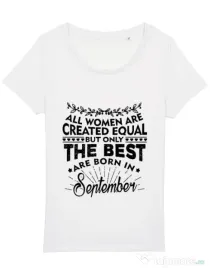 Tricou STANLEY STELLA dama The best women are born in September Alb