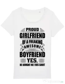 Tricou STANLEY STELLA dama Proud girlfriend Alb