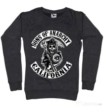 Bluza ADLER dama Sons of anarchy Negru melanj