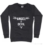 Bluza ADLER dama Angel or devil Negru melanj