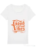 Tricou STANLEY STELLA dama Good vibes Alb