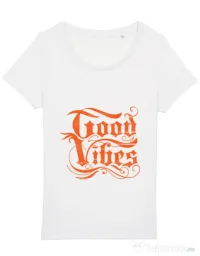 Tricou STANLEY STELLA dama Good vibes Alb