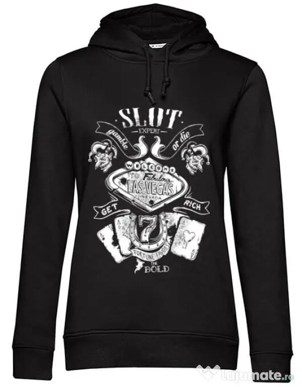 Hoodie dama cu gluga Las vegas Negru