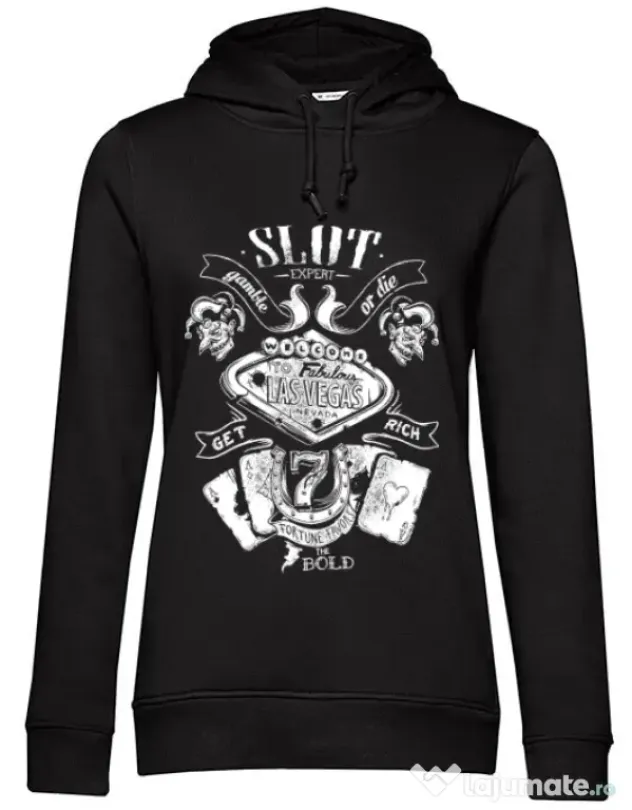 Hoodie dama cu gluga Las vegas Negru