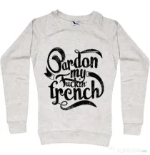 Bluza ADLER dama Pardon my fucking french Migdala melanj