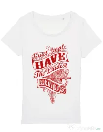 Tricou STANLEY STELLA dama Quiet people loud minds Alb