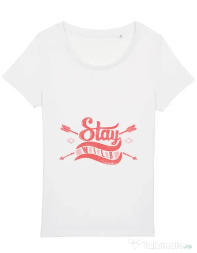 Tricou STANLEY STELLA dama Stay wild Alb