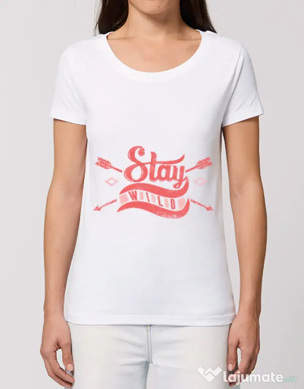 Tricou STANLEY STELLA dama Stay wild Alb