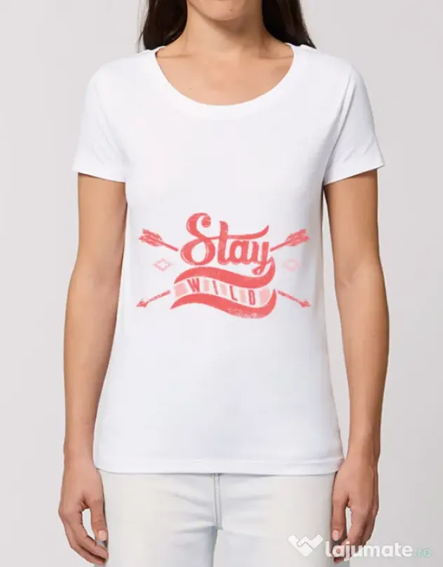 Tricou STANLEY STELLA dama Stay wild Alb
