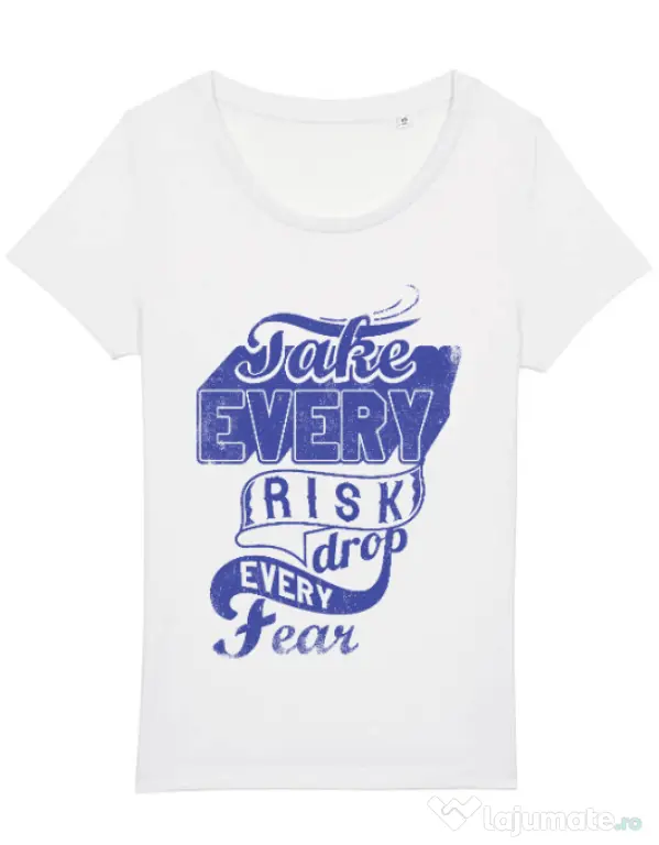 Tricou STANLEY STELLA dama Take every risk Alb
