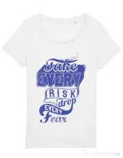 Tricou STANLEY STELLA dama Take every risk Alb