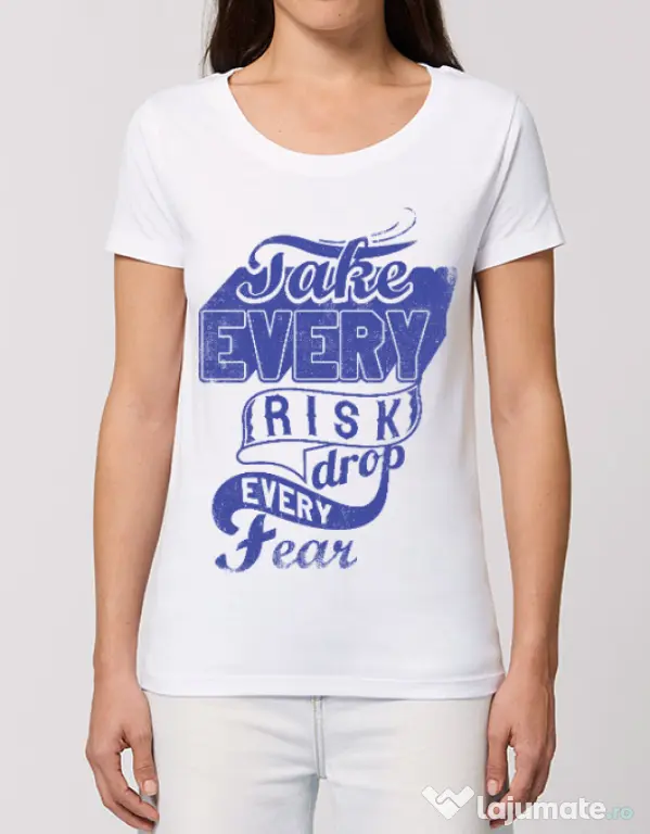 Tricou STANLEY STELLA dama Take every risk Alb