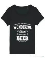 Tricou STANLEY STELLA dama Wonderful time of the beer Negru