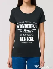 Tricou STANLEY STELLA dama Wonderful time of the beer Negru