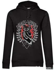 Hoodie dama cu gluga Black wings Negru