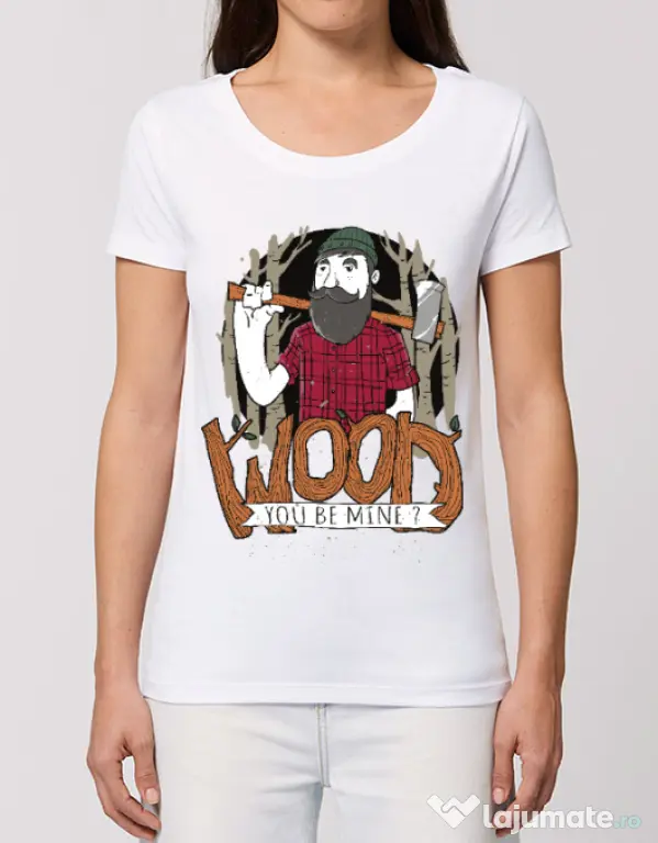 Tricou STANLEY STELLA dama Wood you be mine Alb