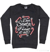 Bluza ADLER dama Dear santa Negru melanj