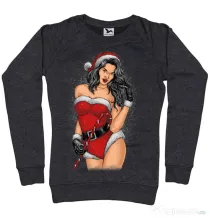 Bluza ADLER dama Sexy Santa Girl Negru melanj