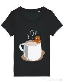 Tricou STANLEY STELLA dama Gingerbread man Negru