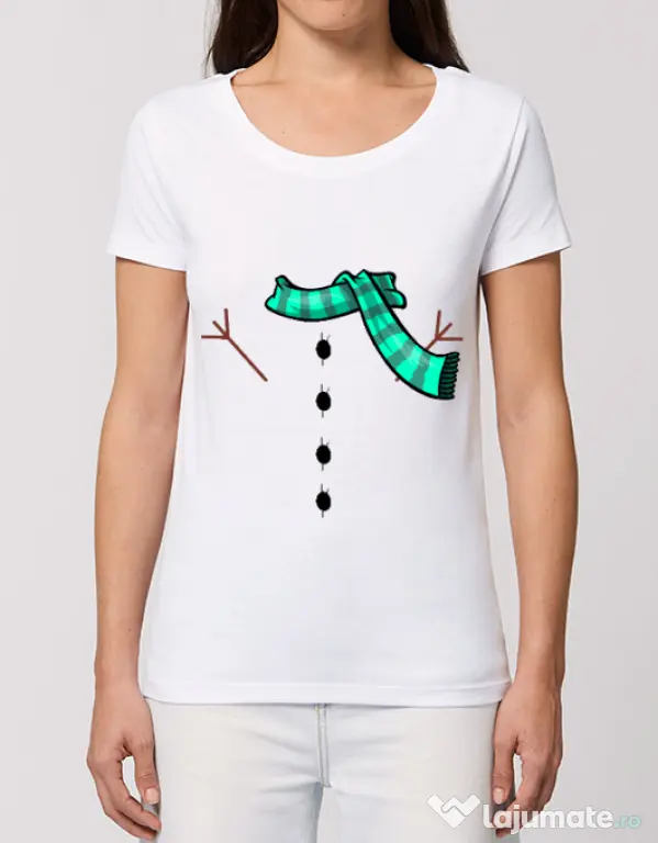 Tricou STANLEY STELLA dama Snowman Alb