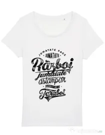 Tricou STANLEY STELLA dama Pace si razboi Alb