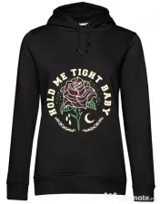 Hoodie dama cu gluga Hold me tight Negru