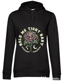 Hoodie dama cu gluga Hold me tight Negru