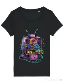 Tricou STANLEY STELLA dama Flower television Negru