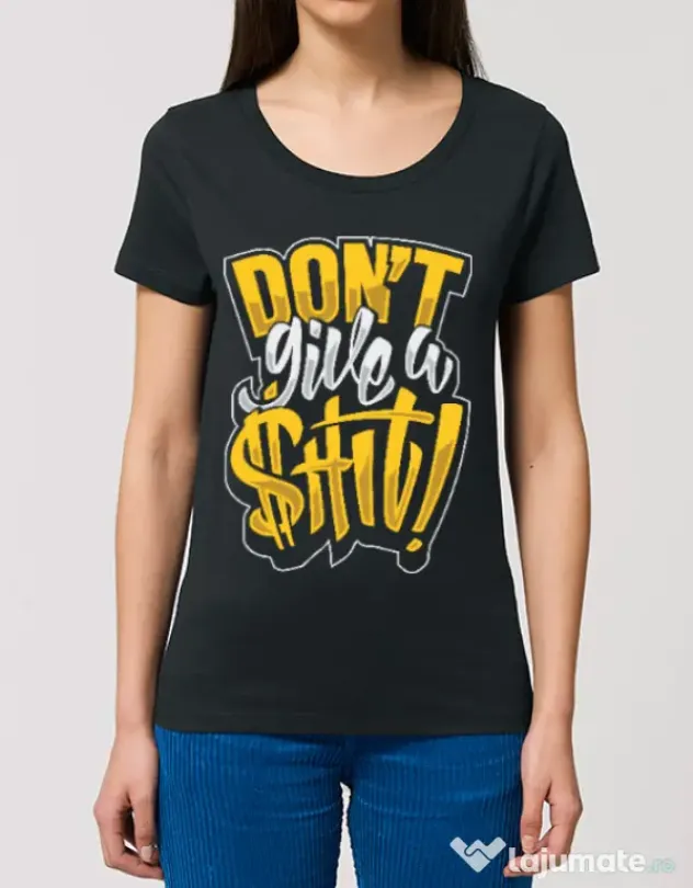 Tricou STANLEY STELLA dama Don't give a shit Negru