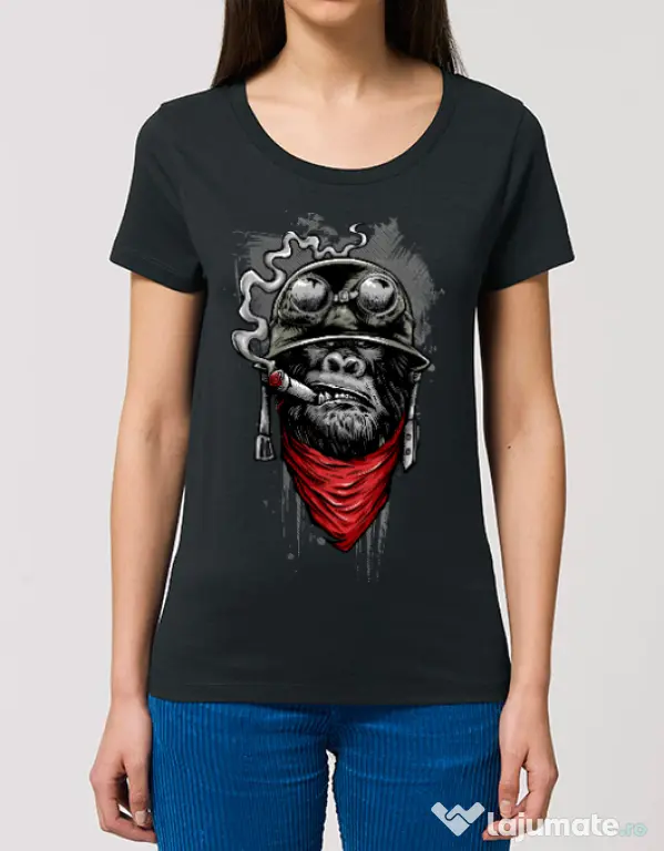 Tricou STANLEY STELLA dama Ape of duty Negru