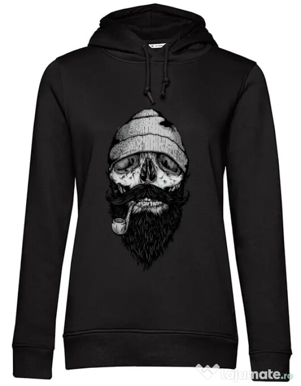 Hoodie dama cu gluga Bone sailor Negru
