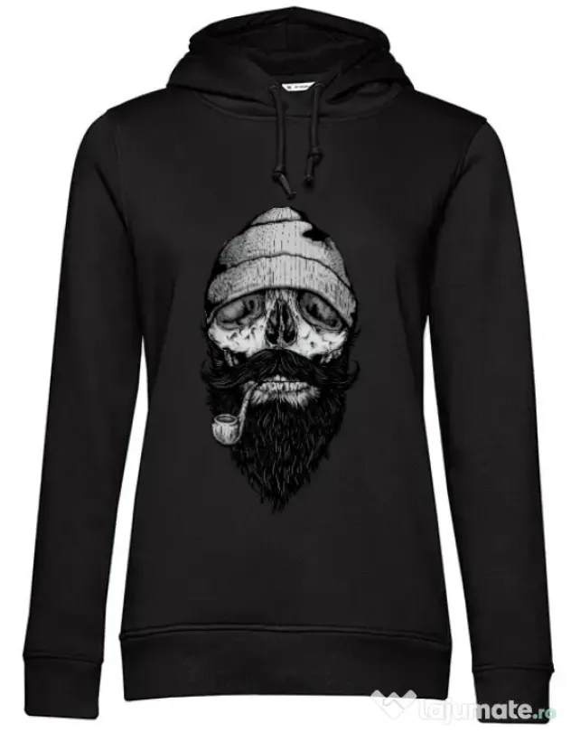 Hoodie dama cu gluga Bone sailor Negru